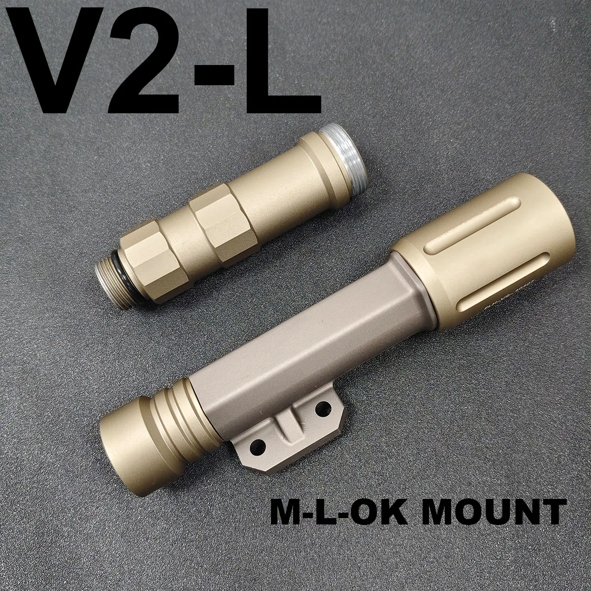 Linterna táctica LED de alto lumen con raíl Picatinny MOLLE - imagen 3