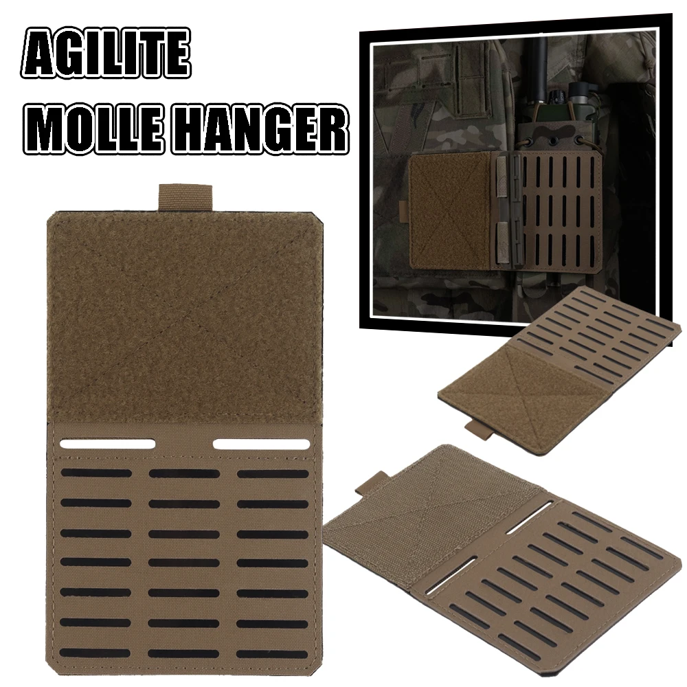 Portaplaca táctico MOLLE con panel extensión gancho y bucle para chaleco - imagen 2