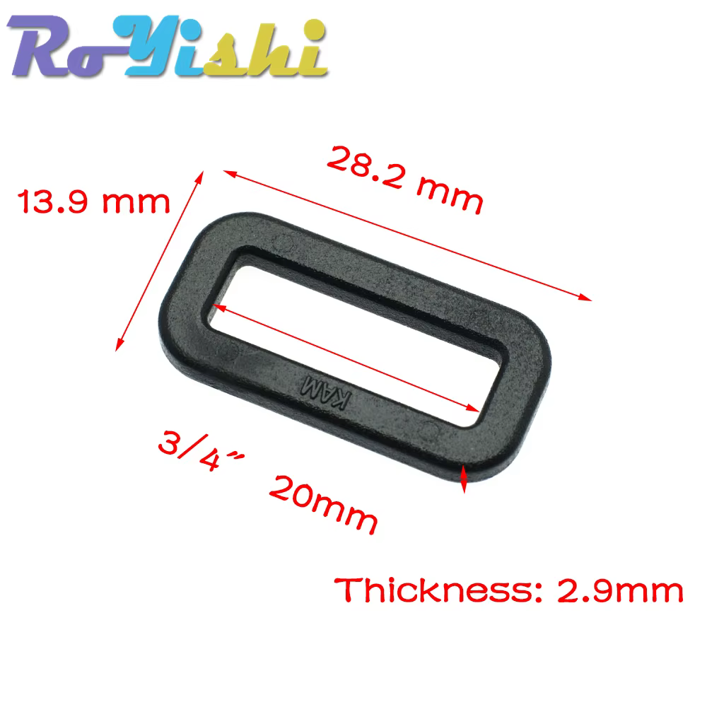 Hebillas ajustables de plástico anillos rectangulares correas mochila - imagen 4