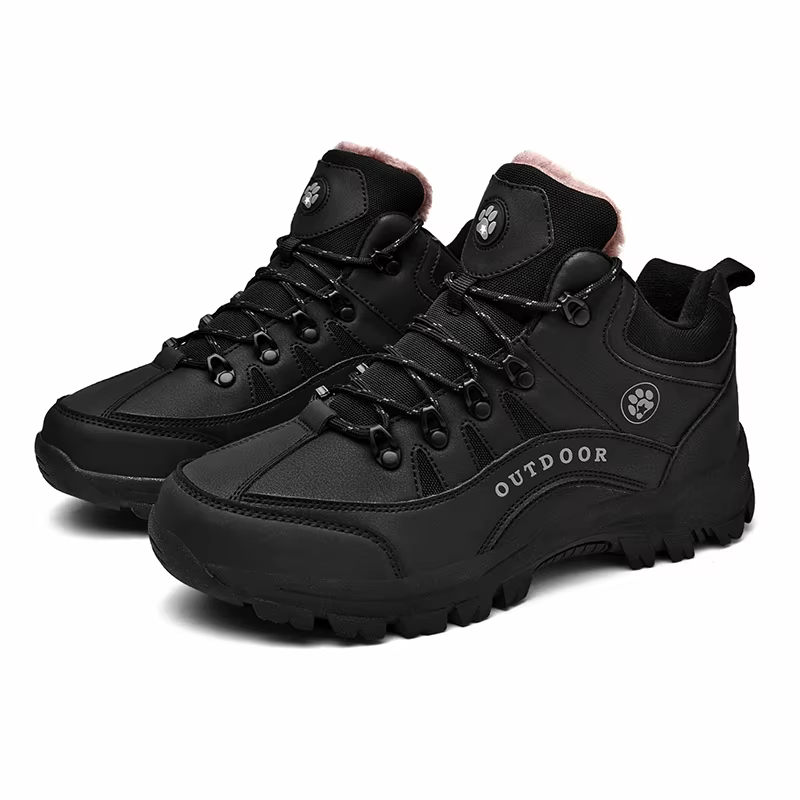 HIKEUP Botines impermeables de cuero genuino senderismo transpirable - imagen 2