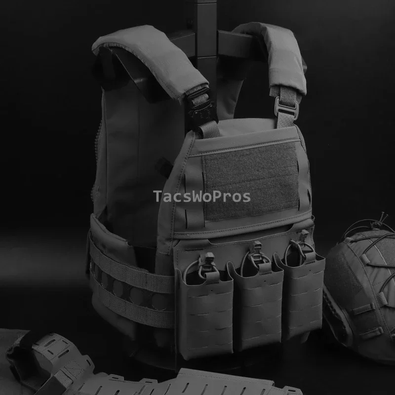 Chaleco táctico MOLLE liberación rápida portaplacas con cargadores - imagen 4