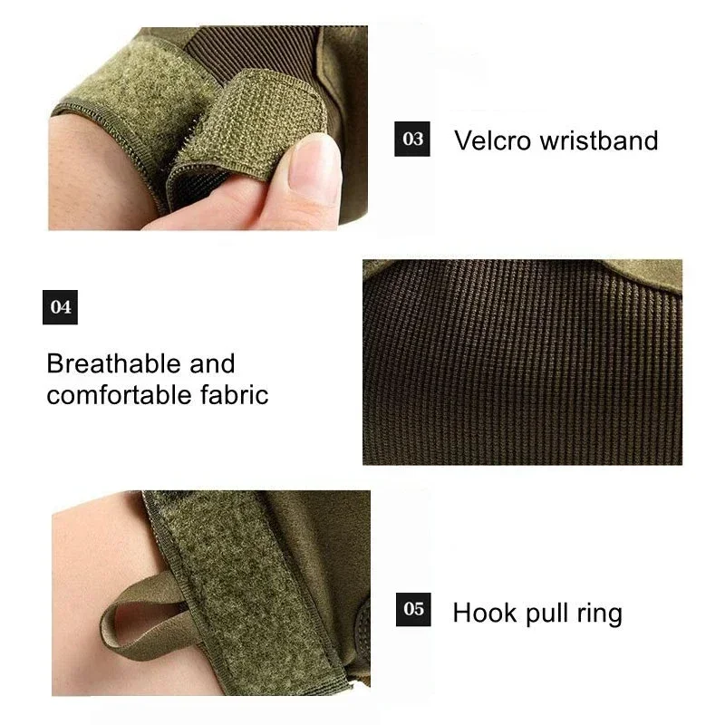 Guantes tácticos resistentes para caza, montañismo y supervivencia