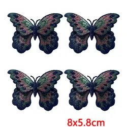 Parches termoadhesivos bordados lazo floral mariposa para ropa