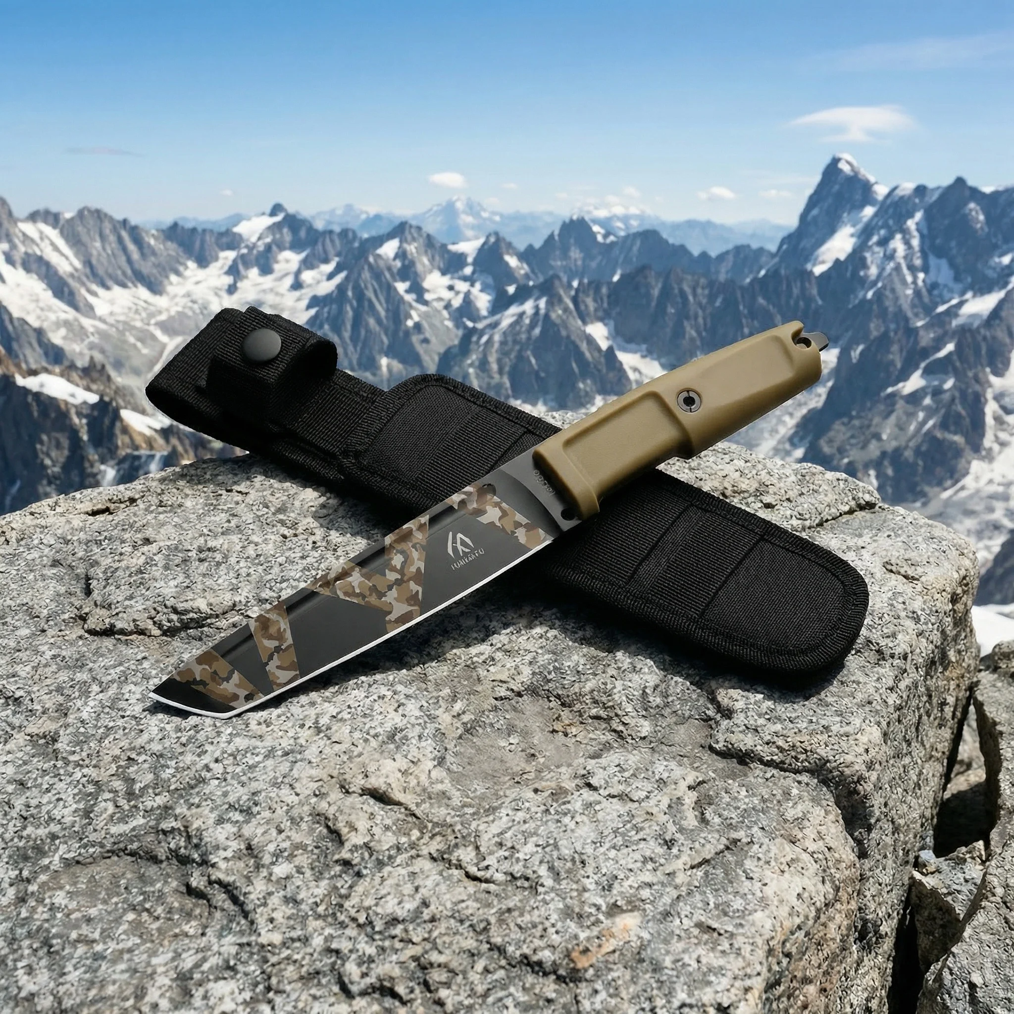 Cuchillo de emergencia hoja fija para exteriores alta dureza - imagen 2