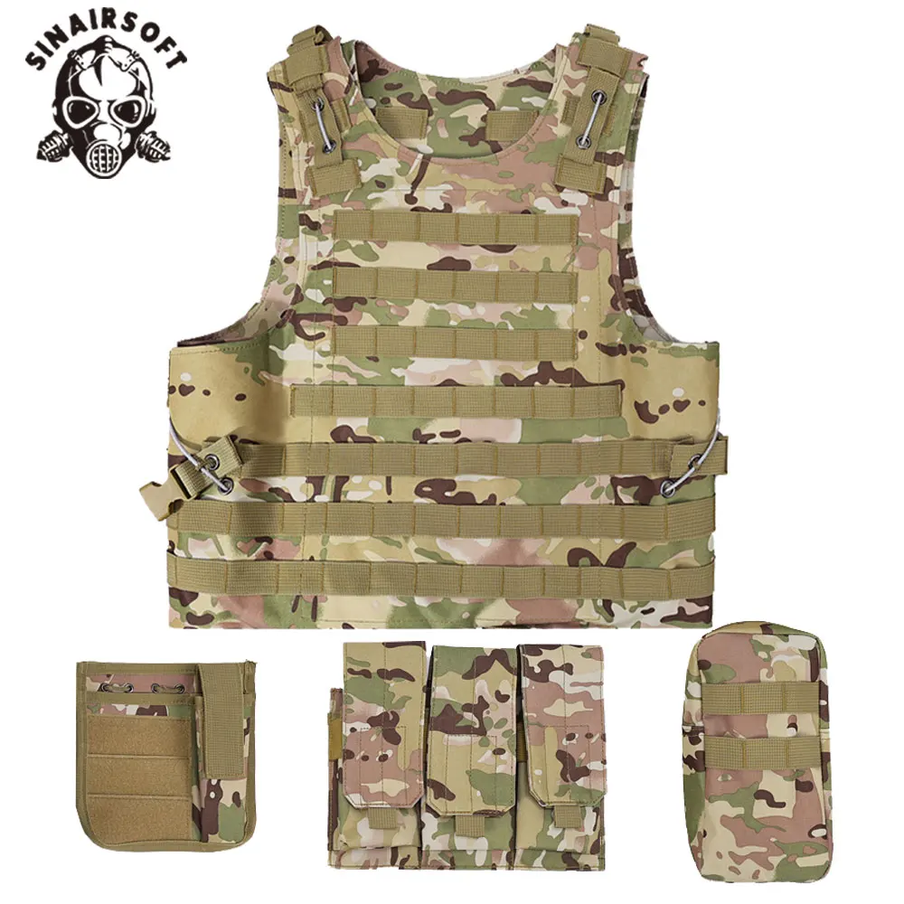 SINAIRSOFT chaleco táctico portaplacas MOLLE nylon anfibio