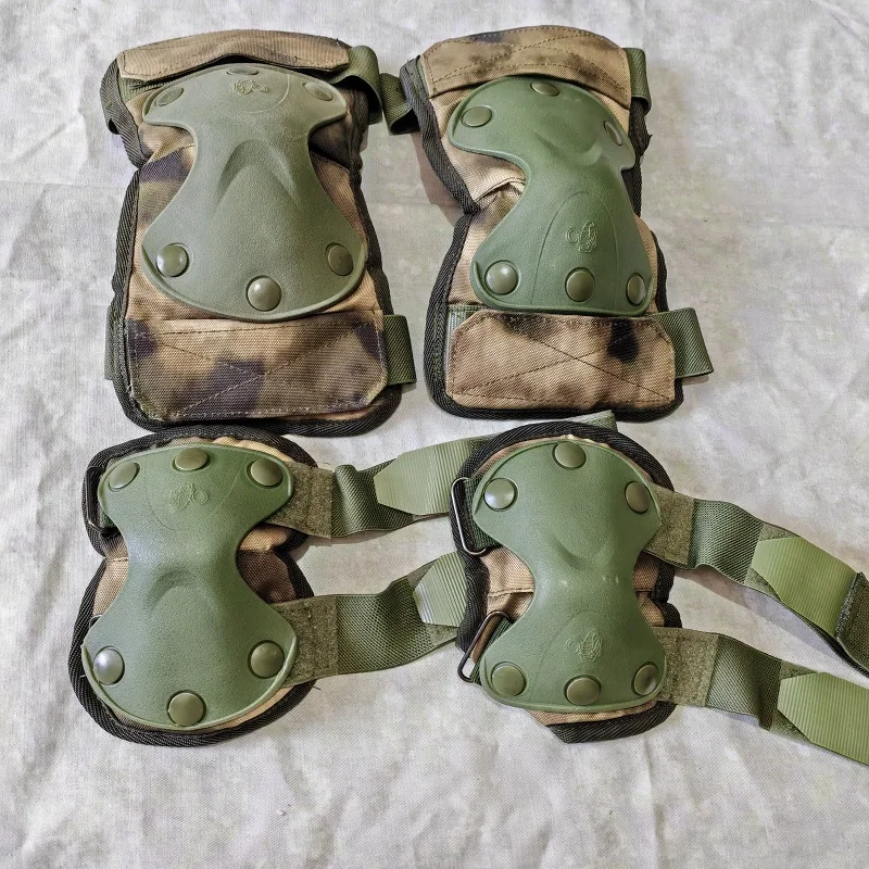 Juego protectores rodilleras y coderas tácticas verdes ripstop outdoor - imagen 5