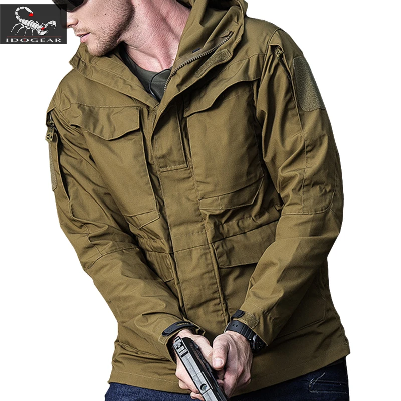 Chaqueta táctica M65 impermeable cortavientos con capucha cálida - imagen 5