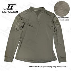 Tom Camiseta táctica manga larga secado rápido caqui aire libre