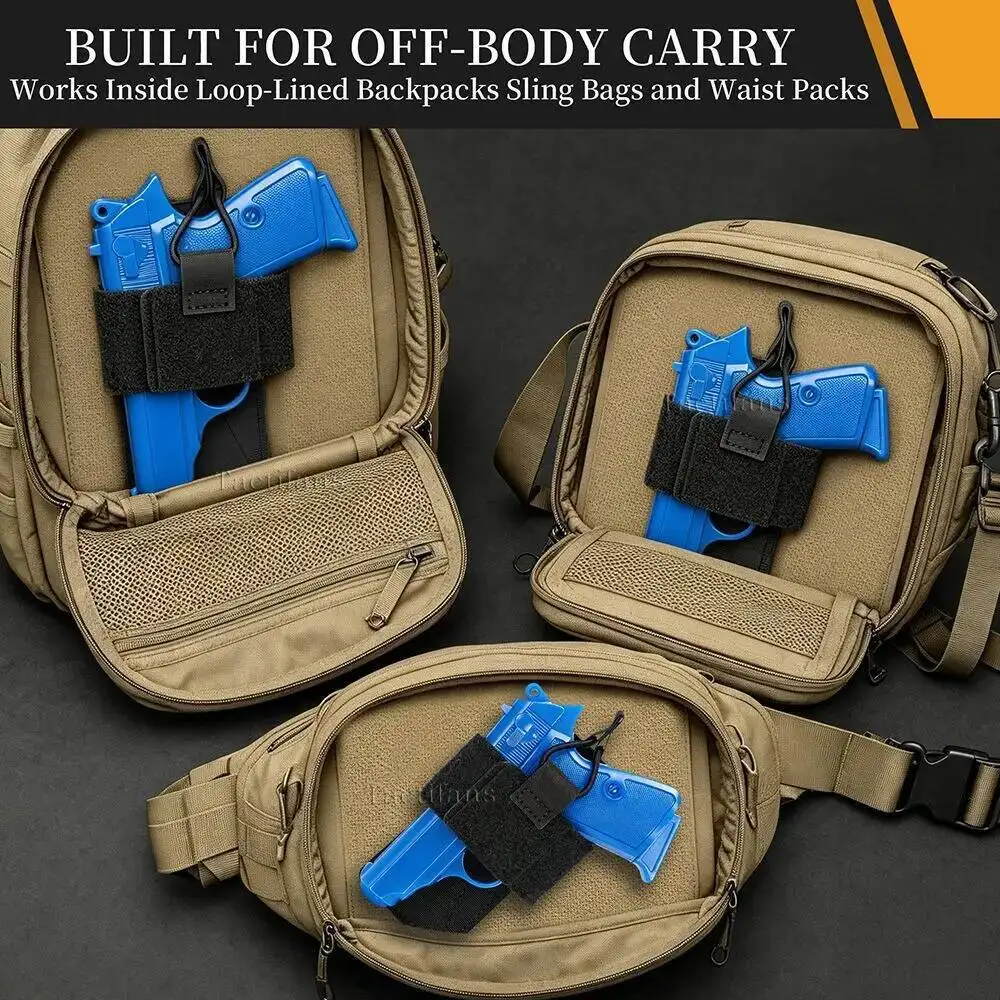 Funda portapistolas oculta con gancho y bucle para mochilas tácticas - imagen 3