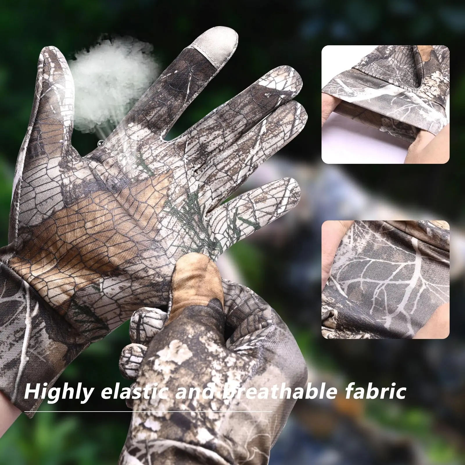 Guantes tácticos camuflaje con pantalla táctil antideslizantes - imagen 4