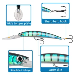 Señuelo minnow crankbait artificial – Lubina, carpa, lucio