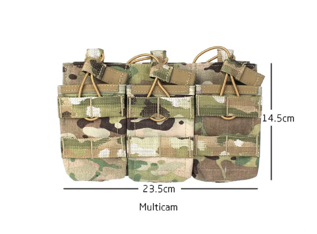 Chaleco táctico con bolsa triple y sistema MOLLE