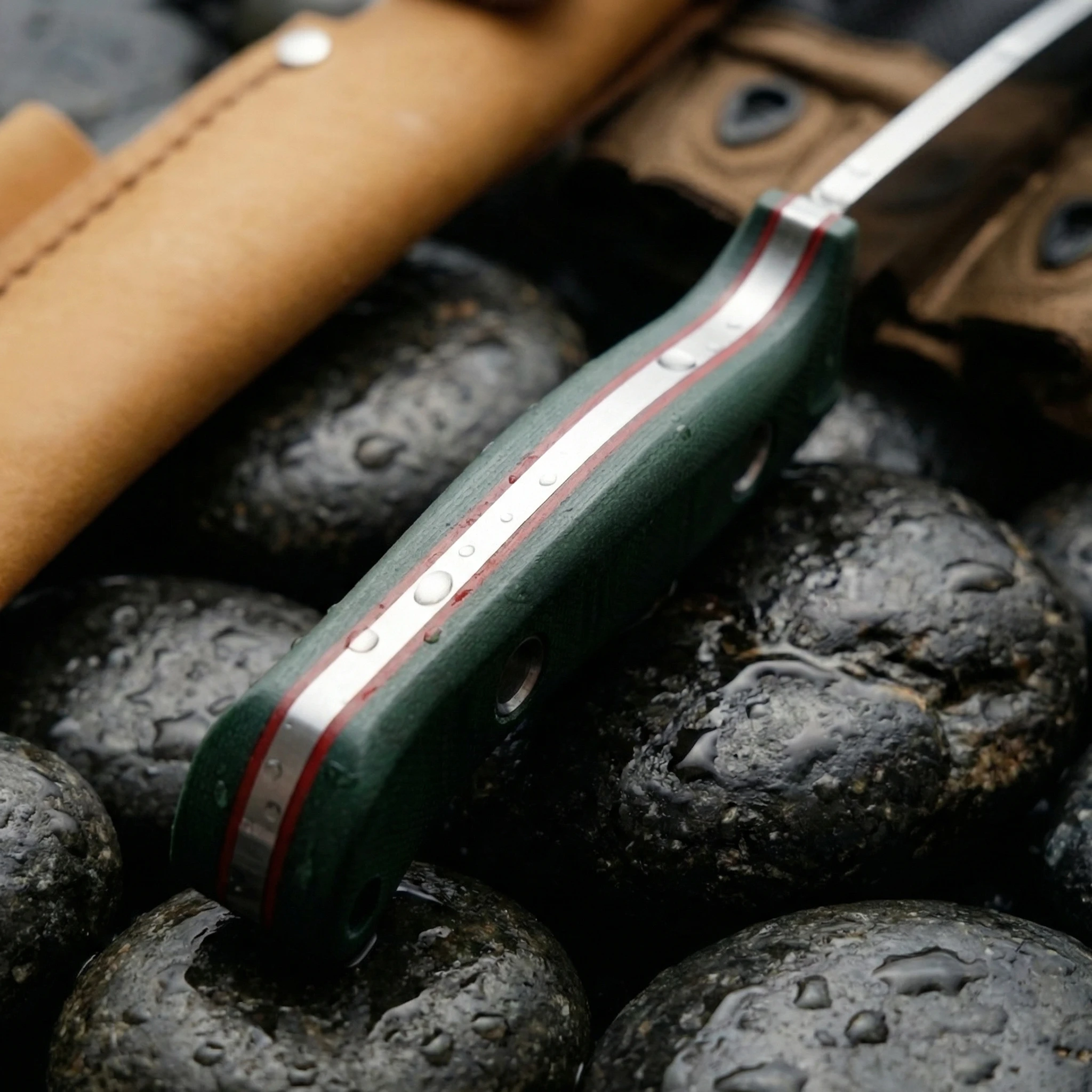 Cuchillo fijo de exterior con funda para senderismo y camping - imagen 4