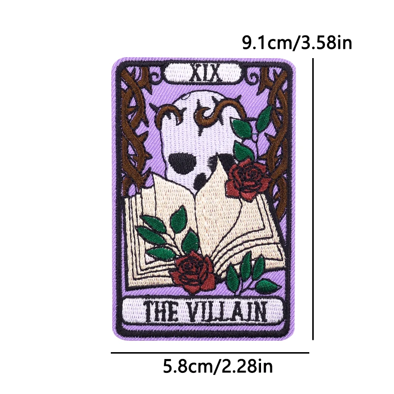Parche termoadhesivo bordado tarot gato punk – Pack multiunidad para equipar