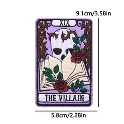 Parche termoadhesivo bordado tarot gato punk – Pack multiunidad para equipar