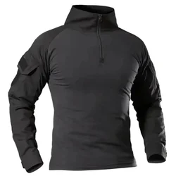 Camiseta táctica de manga larga camuflaje ripstop resistente