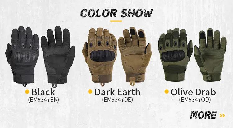 Guantes con correa de muñeca visible