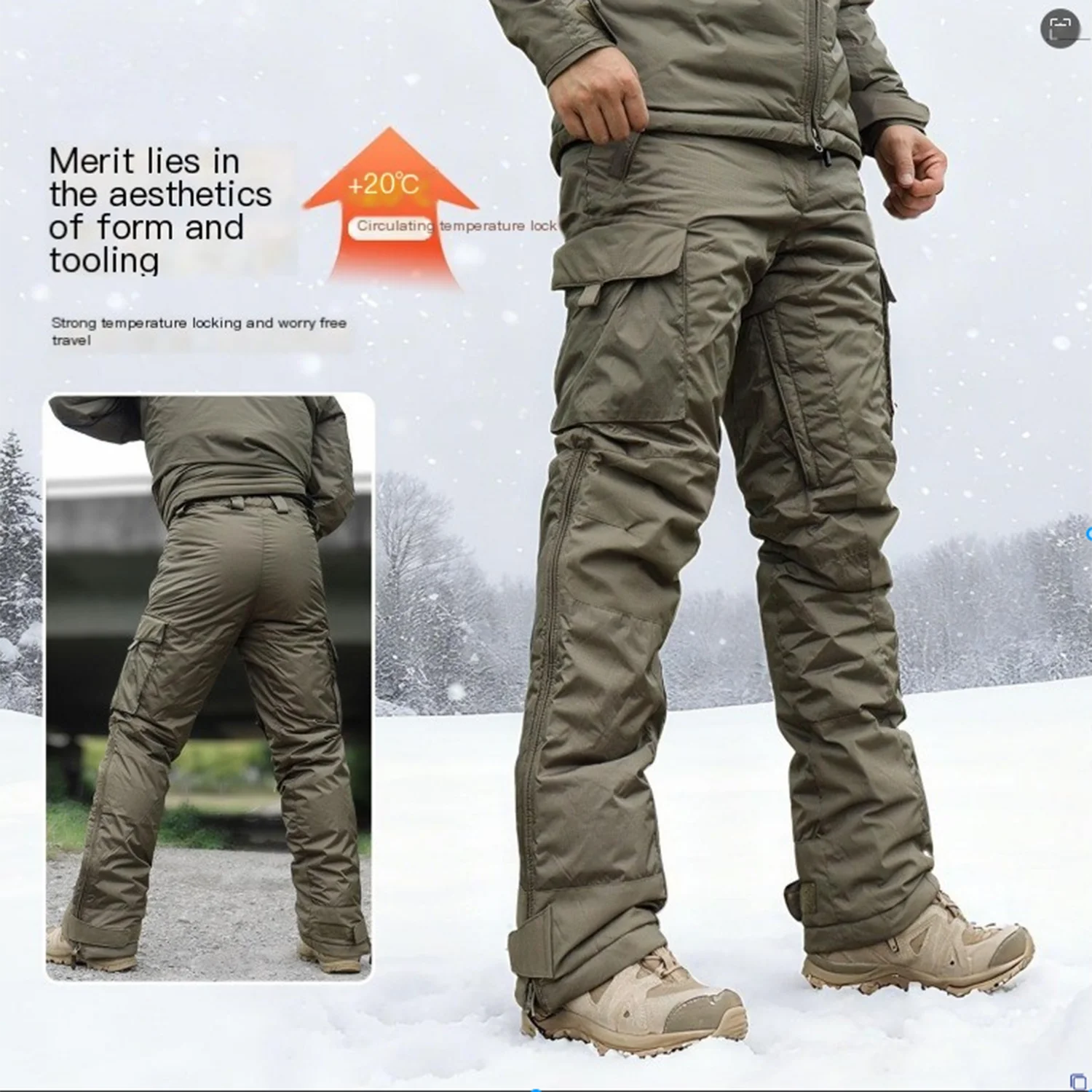 MIG4.0 pantalones tácticos camuflaje algodón invierno a prueba viento - imagen 4