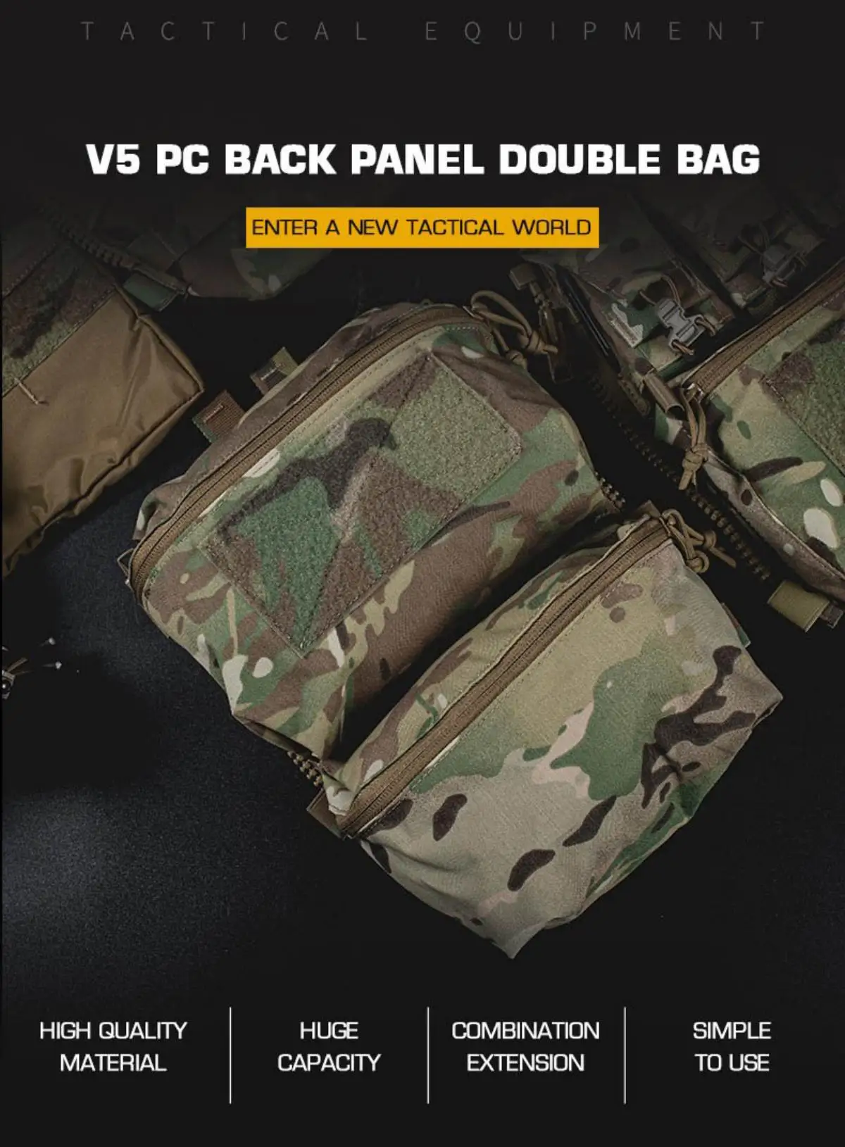Vista frontal de la bolsa doble V5 PC POSEIDON DEFENSE