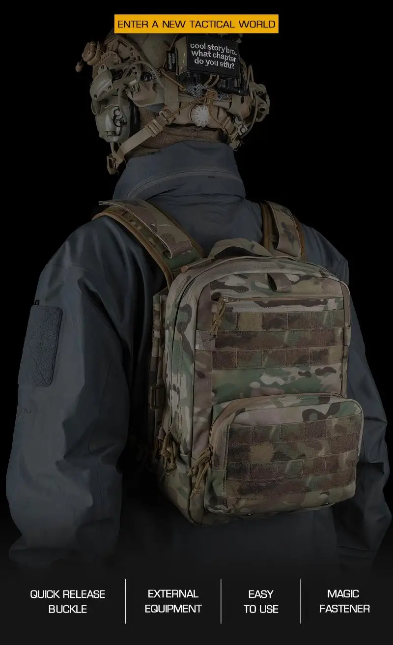 Mochila JPCR de gran capacidad en vista frontal