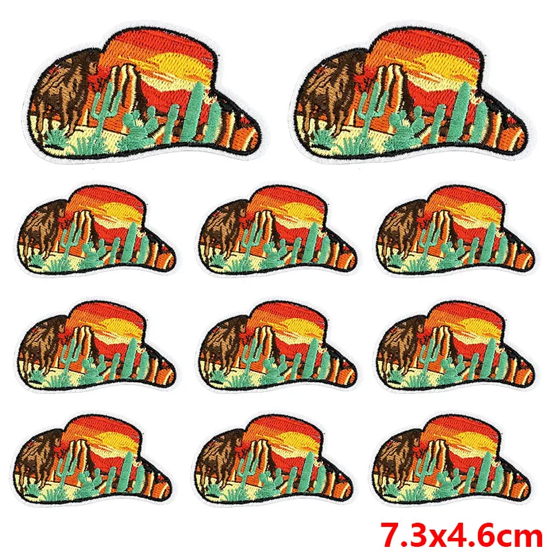 Parche vaquero bordado termoadhesivo estilo western para ropa