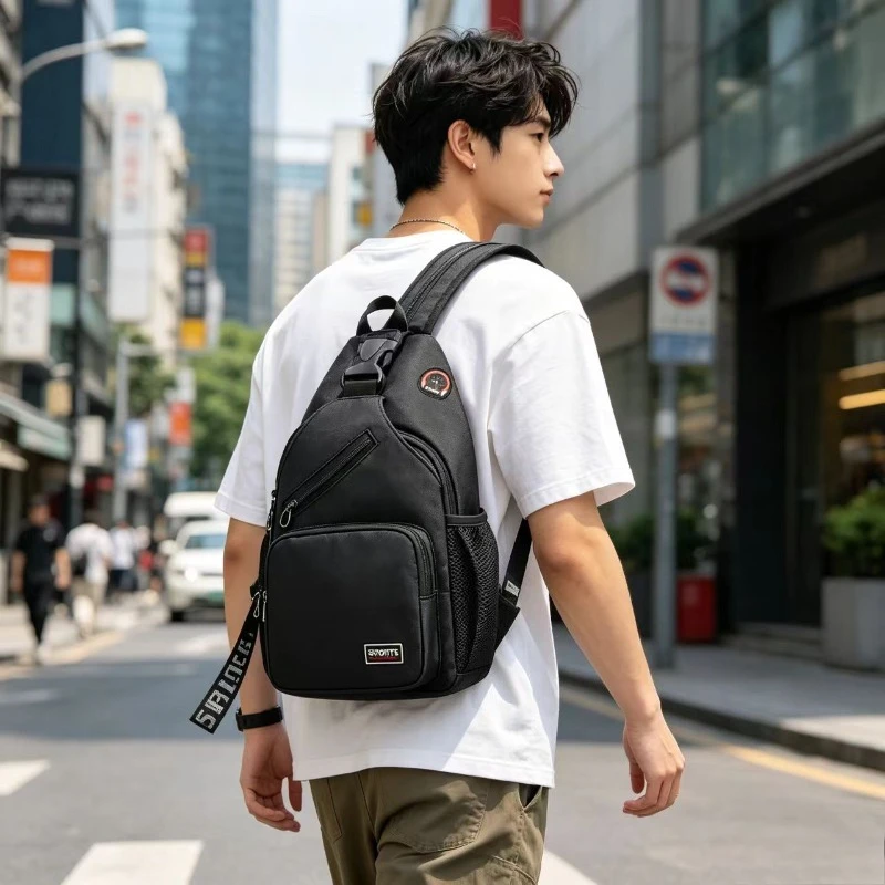 Bolsa de pecho táctica mujer en tela Oxford, bandolera casual - imagen 5