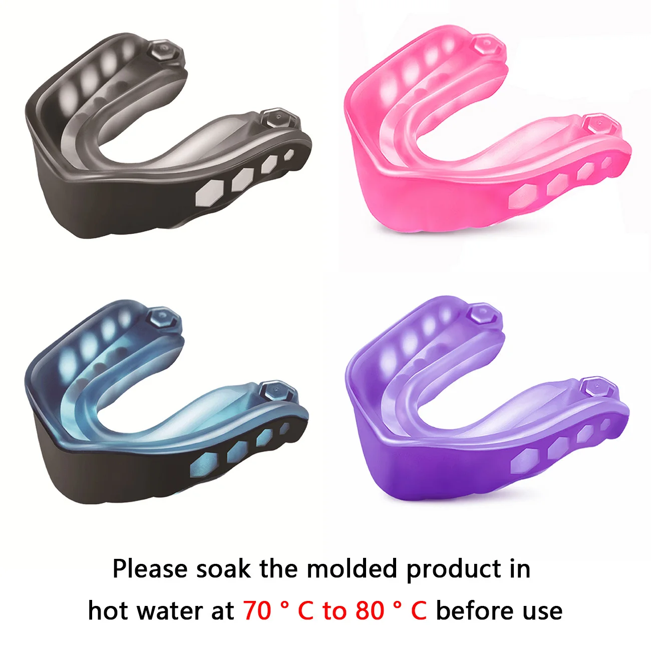 Protector bucal moldeable termoconformado con férulas rígidas