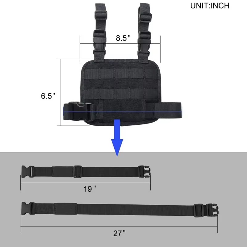 Plataforma muslo MOLLE 1000D – Bolsa táctica portacargadores ajustable - imagen 2