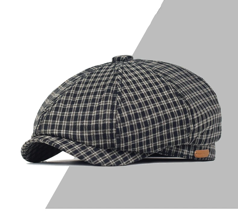 Gorra a cuadros con estilo Peaky