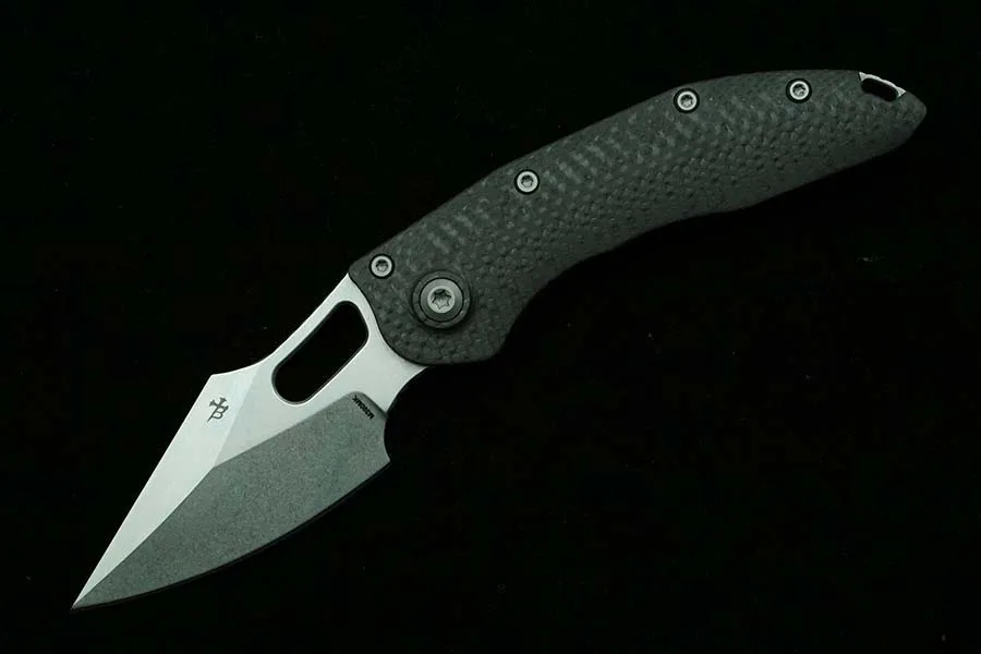LEMIFSHE Stitch Mark cuchillo plegable acero M390 G10 fibra de carbono - imagen 3