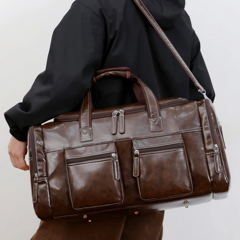 Bolsa de viaje unisex con compartimento para calzado y hombro cruzado - imagen 2