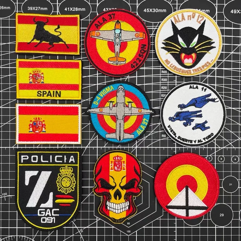 Parche bordado España uso