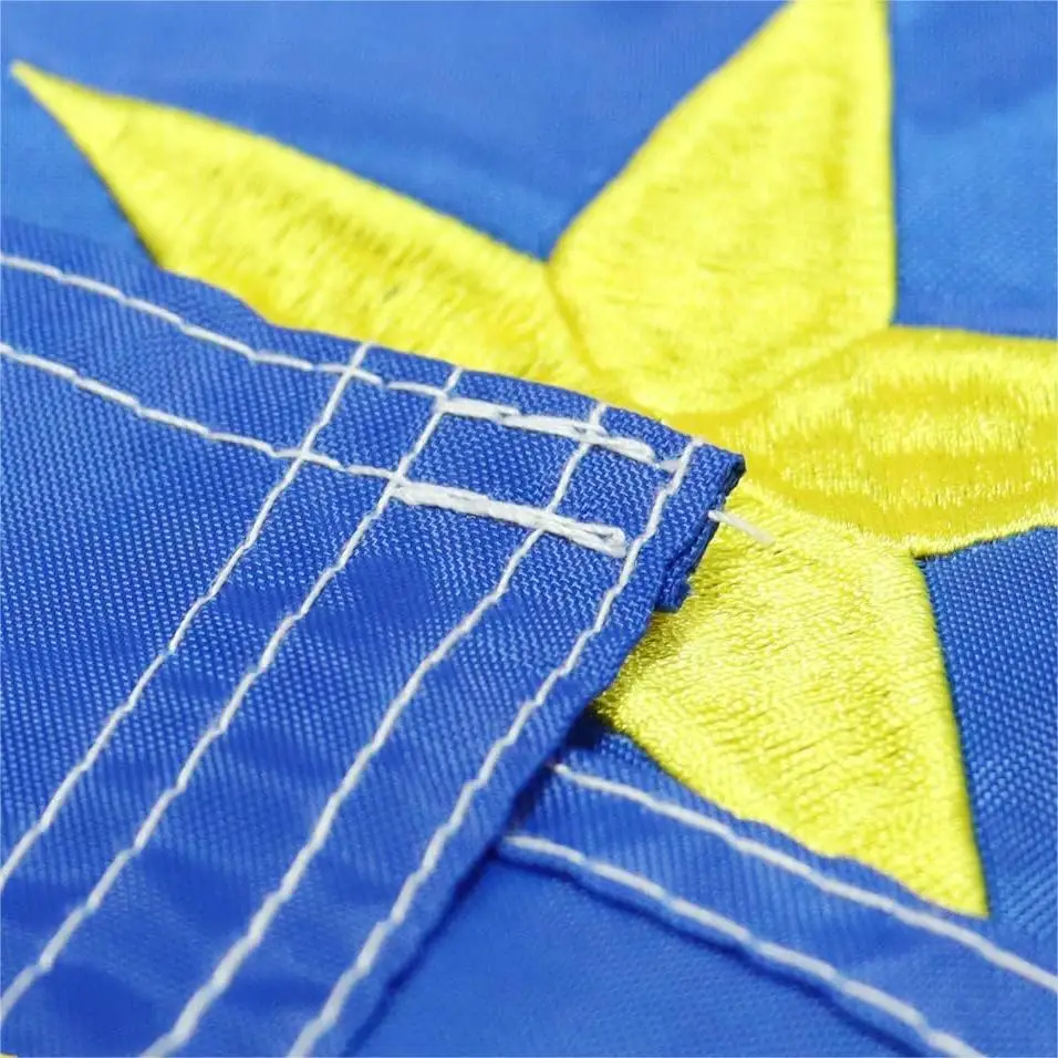 Bandera de la Unión Europea bordada ojales latón nailon Oxford - imagen 5