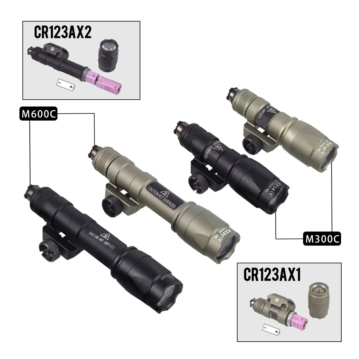 Linterna táctica Surefir M300/M600C con interruptor de presión - imagen 2