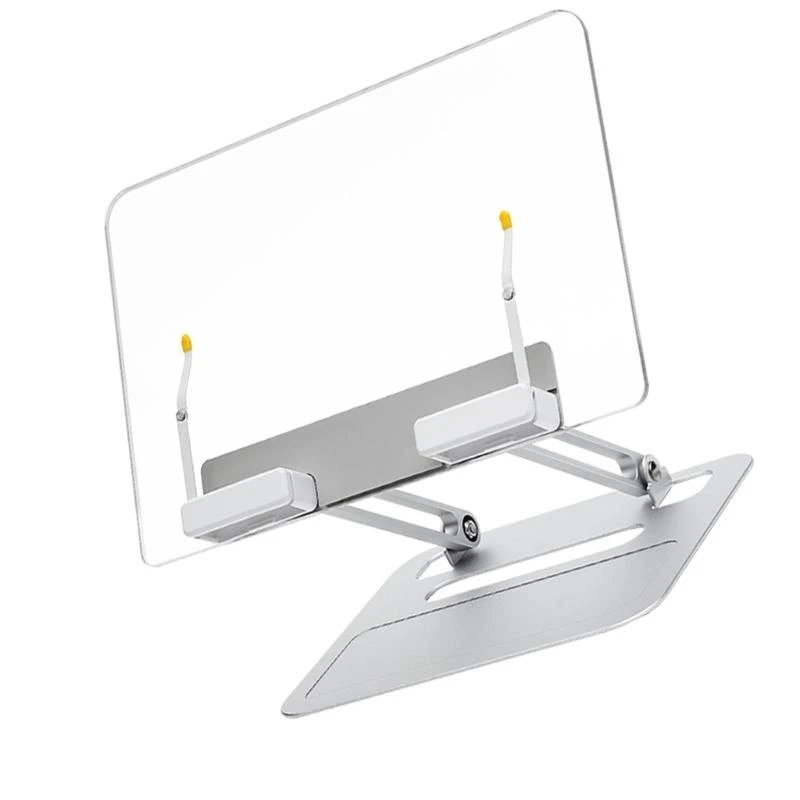 Soporte para libros de aluminio multipropósito con bisagras