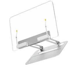 Soporte para libros de aluminio multipropósito con bisagras