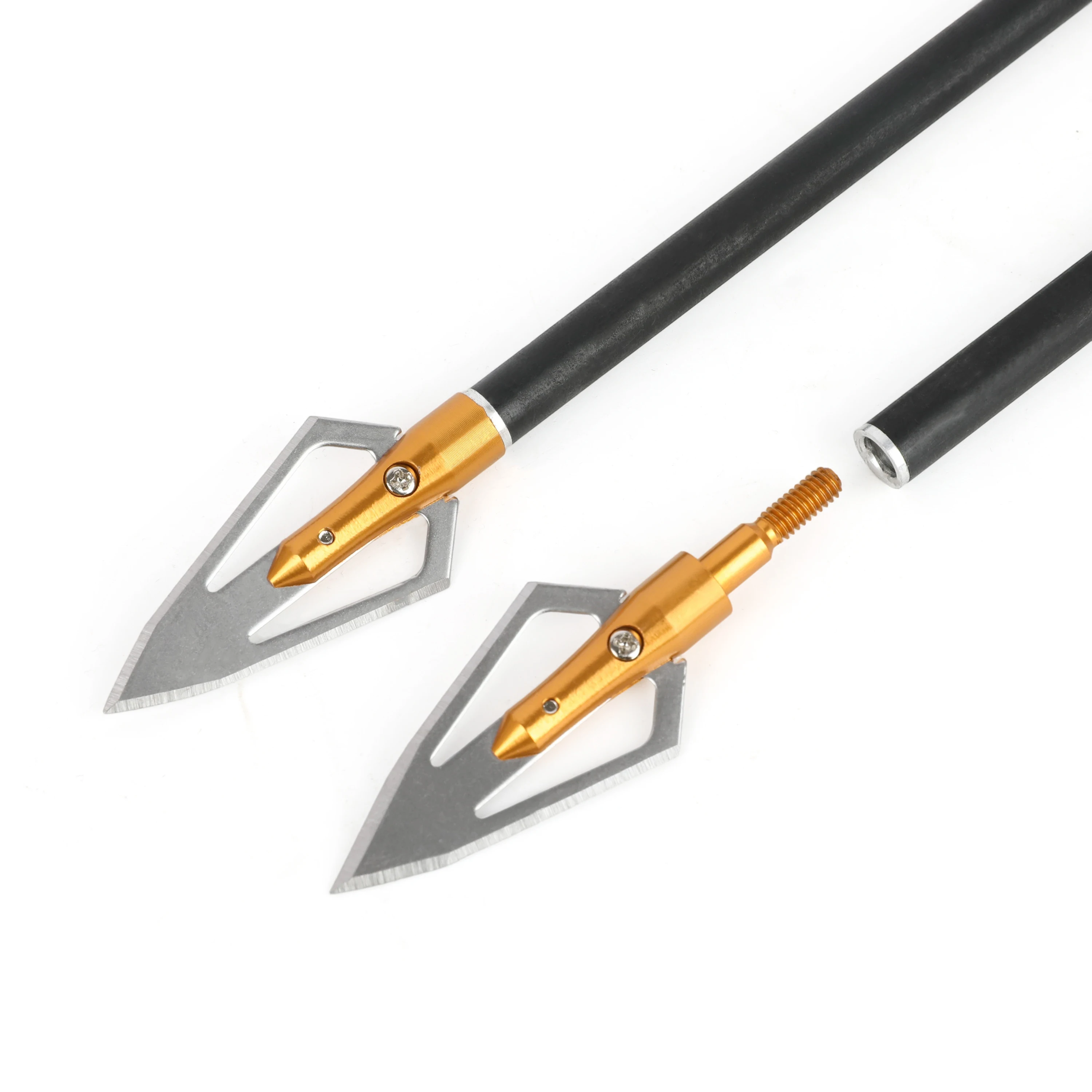 Puntas de flecha caza 100 grains aluminio – Cabezas anchas para arco táctico - imagen 3