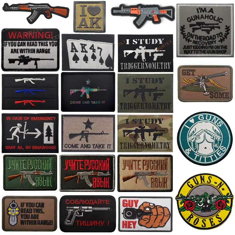 Parche bordado táctico AK-47 Rusia, emblema combate, divertido