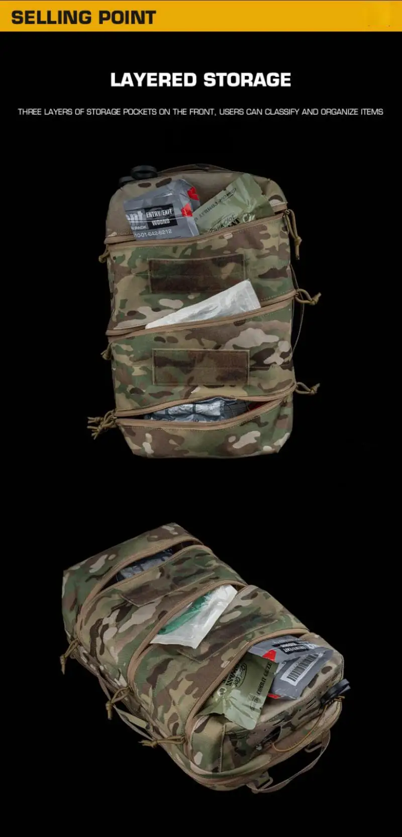 Mochila POSEIDON DEFENSE y su configuración para equipo