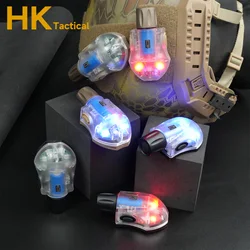 Luz estroboscópica táctica para casco con velcro roja/verde/azul IR