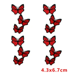Parches termoadhesivos góticos rojo y negro para chaquetas y ropa