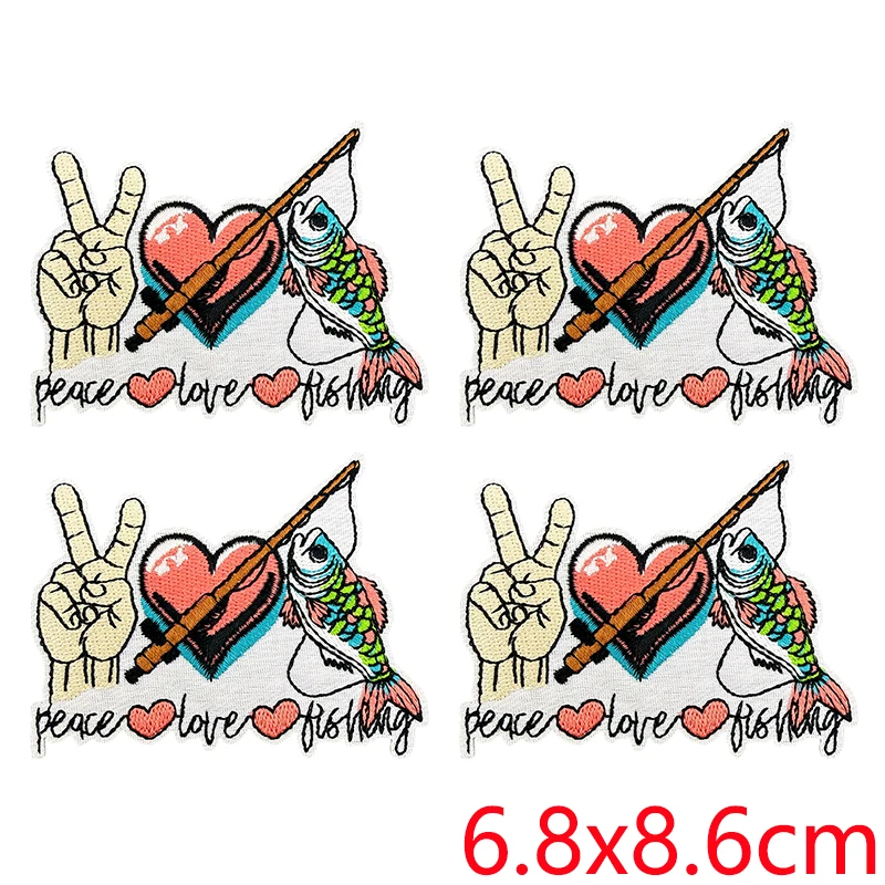 Variedad de diseños de pesca en los parches