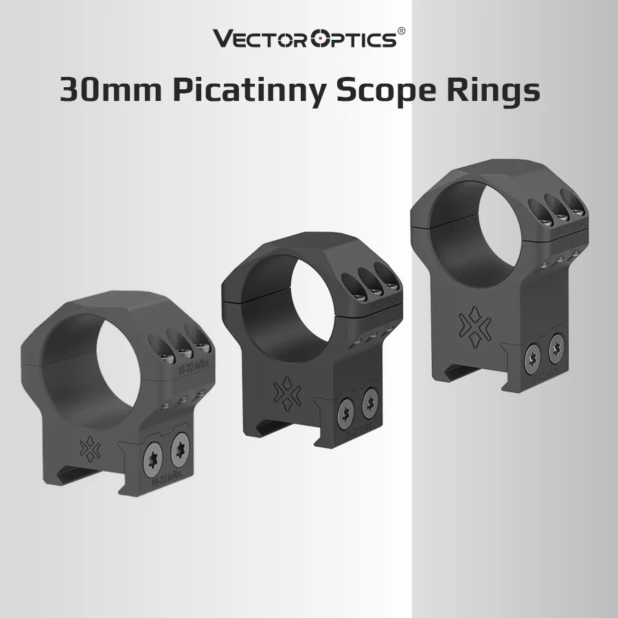 Vector Optics anillas para visor de acero perfil bajo medio alto - imagen 2
