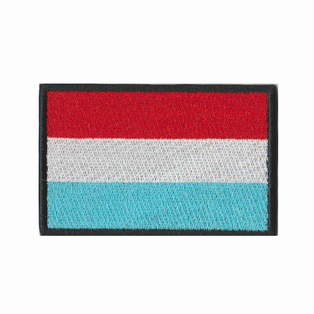 Parche bordado bandera Luxemburgo con velcro – Insignia moral militar