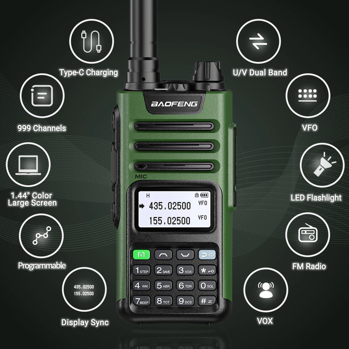 BaoFeng UV-13 PRO con antena