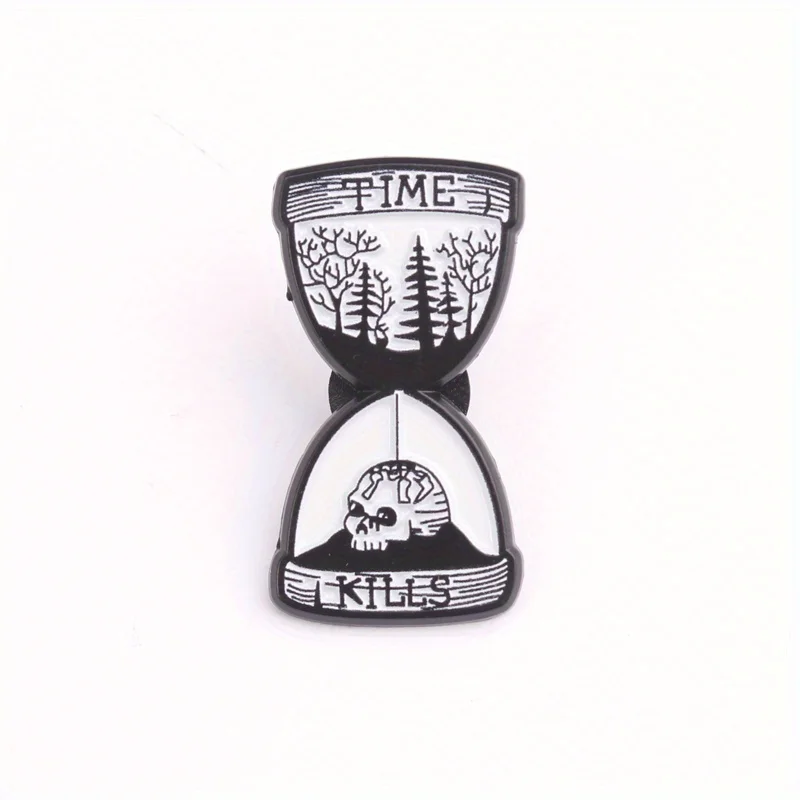 Pin esmaltado Sandflow Metaphor El tiempo mata árbol y calavera - imagen 4