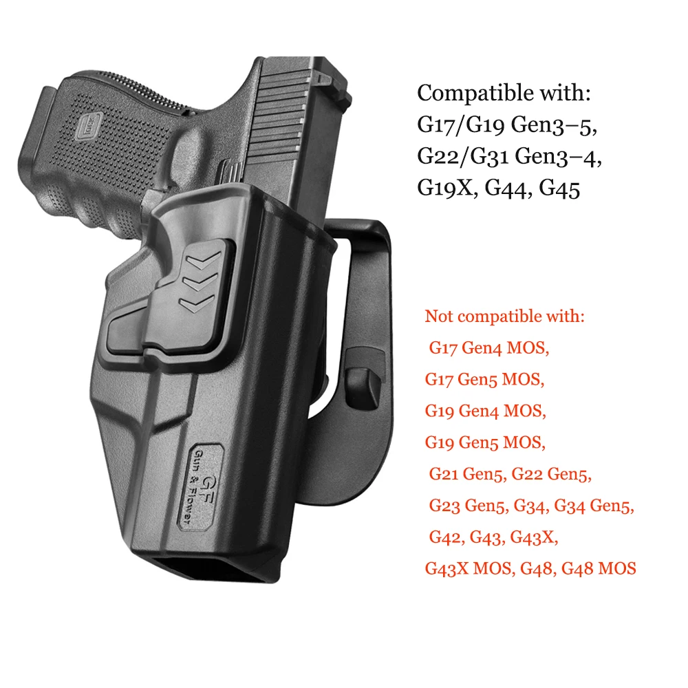 Funda táctica Glock 17 polímero OWB con acabado exterior homologable - imagen 4