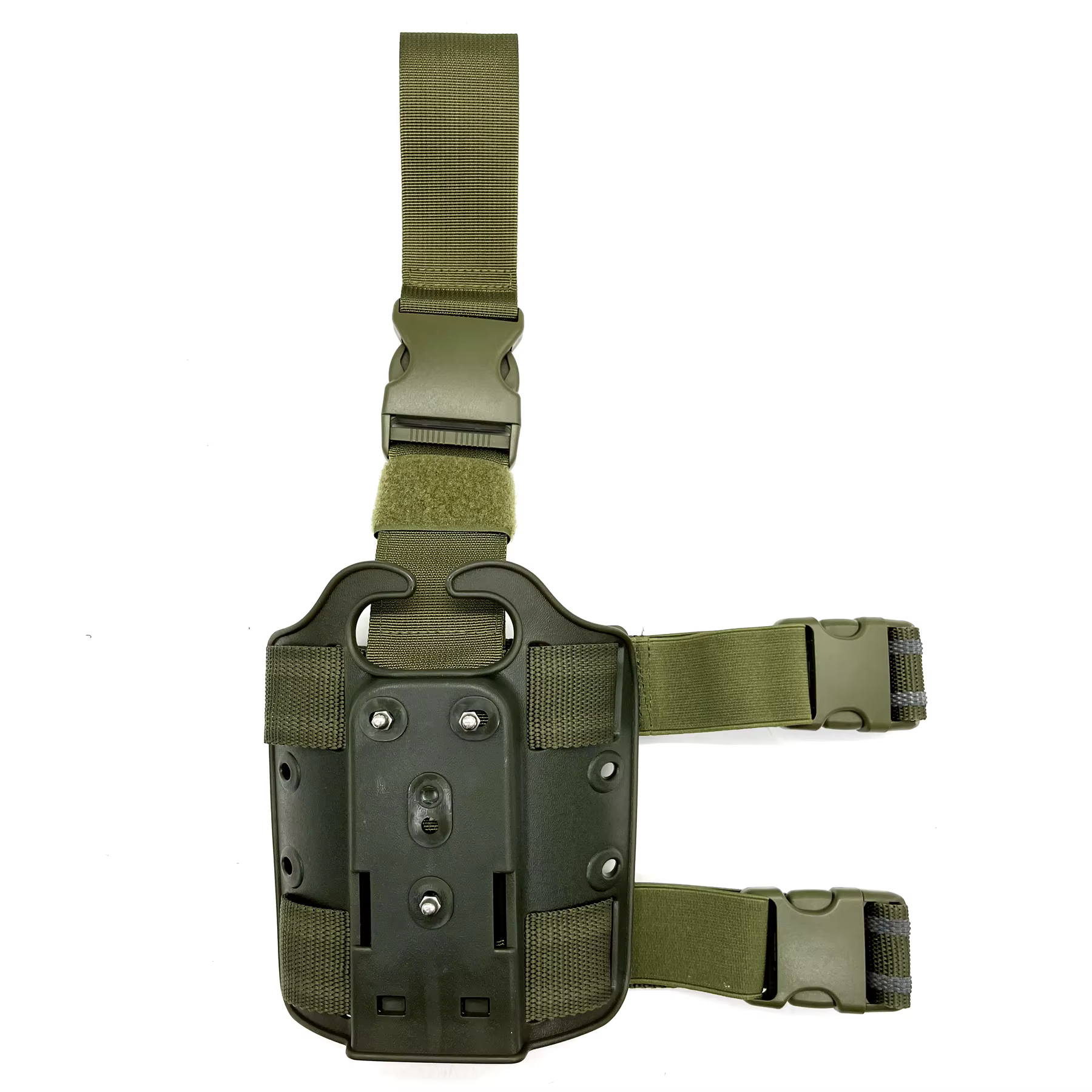 Plataforma drop leg MOLLE verde con arnés de pierna - imagen 5