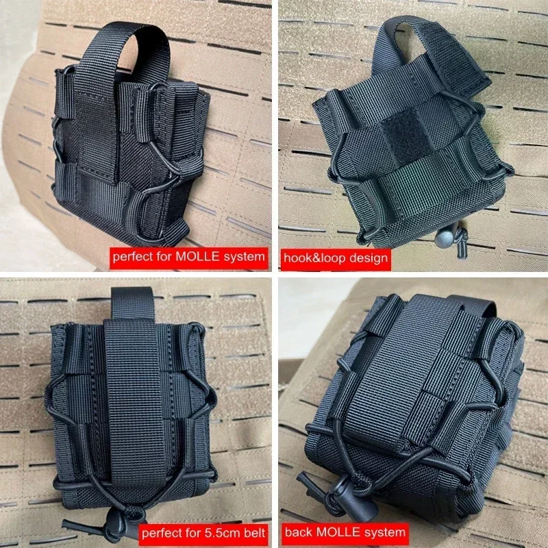 Funda táctica MOLLE para esposas de nylon, abierta y universal - imagen 5