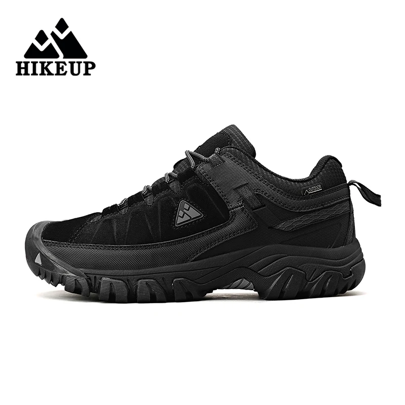HIKEUP Zapatillas de senderismo para hombre cuero duradero suela goma - imagen 2